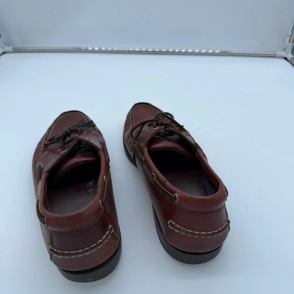 Dockers Mens Brown Leather Boat Shoes Moc Toe Loafers 090-14449 Size 12M